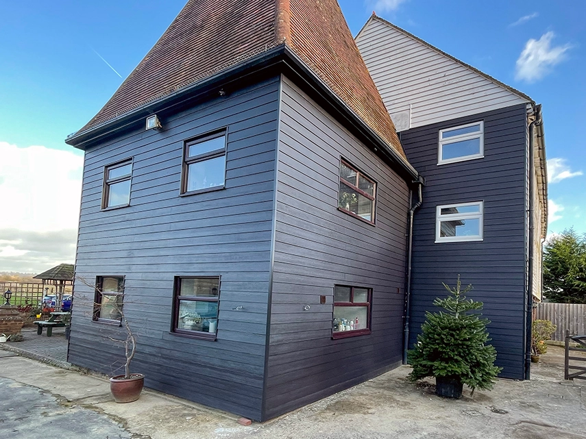 external oast house cladding - collier street