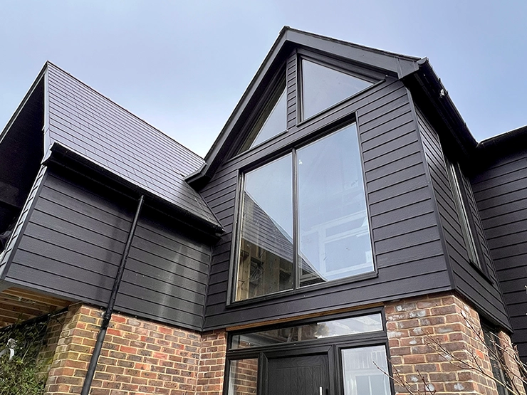 hardie plank midnight black roofline